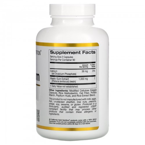 California Gold Nutrition, мастиковая смола, 500 мг, 180 вегетарианских капсул California Gold Nutrition, мастиковая смола, 500 мг, 180 вегетарианских капсул